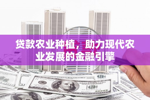 宣化贷款农业种植，助力现代农业发展的金融引擎