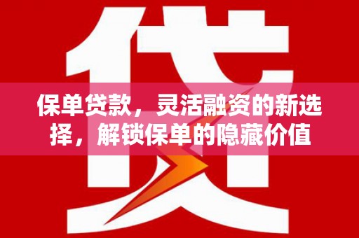 岳阳楼保单贷款，灵活融资的新选择，解锁保单的隐藏价值