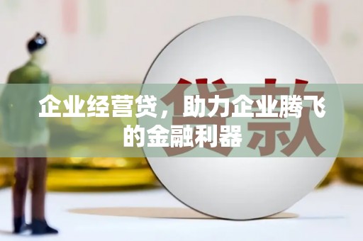 那玛夏企业经营贷，助力企业腾飞的金融利器