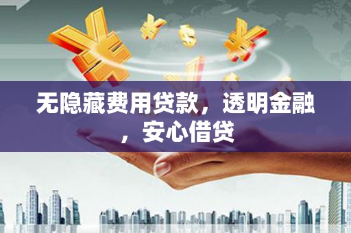 灵武无隐藏费用贷款，透明金融，安心借贷