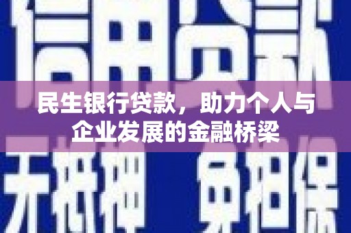 双清民生银行贷款，助力个人与企业发展的金融桥梁