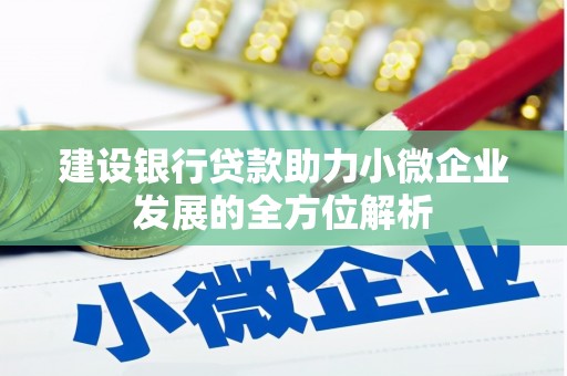 中埔建设银行贷款助力小微企业发展的全方位解析