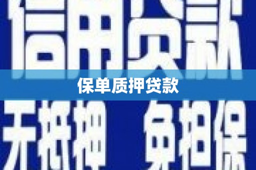 泰顺保单质押贷款