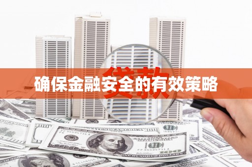 蔡甸确保金融安全的有效策略